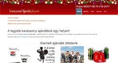 Desktop Screenshot of karacsonyiajandekok.com