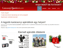 Tablet Screenshot of karacsonyiajandekok.com